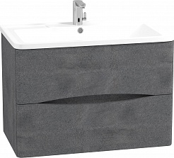 Водолей Мебель для ванной Adel 80 подвесная серый камень – фотография-2